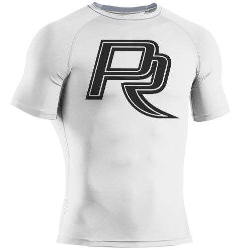 Compression Short Sleeve "BLO" Top (white)